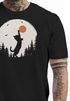 Herren T-Shirt Frontprint Katze Silhouette Natur Aufdruck Printshirt Grafik Fashion Streetstyle Neverless®preview