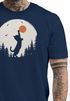 Herren T-Shirt Frontprint Katze Silhouette Natur Aufdruck Printshirt Grafik Fashion Streetstyle Neverless®preview