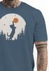 Herren T-Shirt Frontprint Katze Silhouette Natur Aufdruck Printshirt Grafik Fashion Streetstyle Neverless®preview