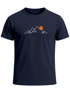 Herren T-Shirt Frontprint Line-Art Berge Wandern Natur Outdoor Fashion Streetstyle Neverless®preview