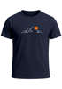 Herren T-Shirt Frontprint Line-Art Berge Wandern Natur Outdoor Fashion Streetstyle Neverless®preview