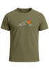 Herren T-Shirt Frontprint Line-Art Berge Wandern Natur Outdoor Fashion Streetstyle Neverless®preview