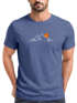 Herren T-Shirt Frontprint Line-Art Berge Wandern Natur Outdoor Fashion Streetstyle Neverless®preview