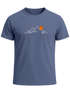 Herren T-Shirt Frontprint Line-Art Berge Wandern Natur Outdoor Fashion Streetstyle Neverless®preview
