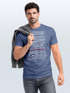 Herren T-Shirt Frontprint Minimalismus Wellen Meer Aufdruck Printshirt Sommer Fashion Streetstyle Neverless®preview