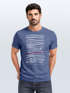 Herren T-Shirt Frontprint Minimalismus Wellen Meer Aufdruck Printshirt Sommer Fashion Streetstyle Neverless®preview