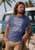 Herren T-Shirt Frontprint Minimalismus Wellen Meer Aufdruck Printshirt Sommer Fashion Streetstyle Neverless®preview