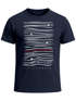 Herren T-Shirt Frontprint Minimalismus Wellen Meer Aufdruck Printshirt Sommer Fashion Streetstyle Neverless®preview