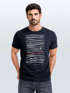 Herren T-Shirt Frontprint Minimalismus Wellen Meer Aufdruck Printshirt Sommer Fashion Streetstyle Neverless®preview