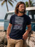Herren T-Shirt Frontprint Minimalismus Wellen Meer Aufdruck Printshirt Sommer Fashion Streetstyle Neverless®preview
