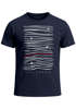 Herren T-Shirt Frontprint Minimalismus Wellen Meer Aufdruck Printshirt Sommer Fashion Streetstyle Neverless®preview