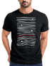Herren T-Shirt Frontprint Minimalismus Wellen Meer Aufdruck Printshirt Sommer Fashion Streetstyle Neverless®preview