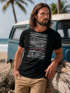 Herren T-Shirt Frontprint Minimalismus Wellen Meer Aufdruck Printshirt Sommer Fashion Streetstyle Neverless®preview