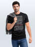 Herren T-Shirt Frontprint Minimalismus Wellen Meer Aufdruck Printshirt Sommer Fashion Streetstyle Neverless®preview