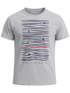 Herren T-Shirt Frontprint Minimalismus Wellen Meer Aufdruck Printshirt Sommer Fashion Streetstyle Neverless®preview