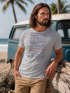 Herren T-Shirt Frontprint Minimalismus Wellen Meer Aufdruck Printshirt Sommer Fashion Streetstyle Neverless®preview
