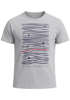 Herren T-Shirt Frontprint Minimalismus Wellen Meer Aufdruck Printshirt Sommer Fashion Streetstyle Neverless®preview