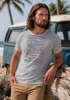 Herren T-Shirt Frontprint Minimalismus Wellen Meer Aufdruck Printshirt Sommer Fashion Streetstyle Neverless®preview