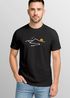 Herren T-Shirt Frontprint minimalistische Berg-Grafik Outdoor Fashion Streetstyle Prrintshirt Sommer Neverless®preview