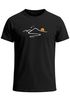 Herren T-Shirt Frontprint minimalistische Berg-Grafik Outdoor Fashion Streetstyle Prrintshirt Sommer Neverless®preview