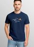 Herren T-Shirt Frontprint minimalistische Berg-Grafik Outdoor Fashion Streetstyle Prrintshirt Sommer Neverless®preview