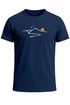 Herren T-Shirt Frontprint minimalistische Berg-Grafik Outdoor Fashion Streetstyle Prrintshirt Sommer Neverless®preview