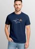 Herren T-Shirt Frontprint minimalistische Berg-Grafik Outdoor Fashion Streetstyle Prrintshirt Sommer Neverless®preview