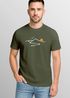 Herren T-Shirt Frontprint minimalistische Berg-Grafik Outdoor Fashion Streetstyle Prrintshirt Sommer Neverless®preview