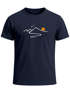 Herren T-Shirt Frontprint minimalistische Berg-Grafik Outdoor Fashion Streetstyle Prrintshirt Sommer Neverless®preview