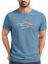 Herren T-Shirt Frontprint minimalistische Berg-Grafik Outdoor Fashion Streetstyle Prrintshirt Sommer Neverless®preview