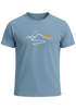 Herren T-Shirt Frontprint minimalistische Berg-Grafik Outdoor Fashion Streetstyle Prrintshirt Sommer Neverless®preview