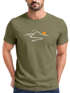 Herren T-Shirt Frontprint minimalistische Berg-Grafik Outdoor Fashion Streetstyle Prrintshirt Sommer Neverless®preview