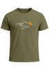 Herren T-Shirt Frontprint minimalistische Berg-Grafik Outdoor Fashion Streetstyle Prrintshirt Sommer Neverless®preview