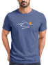 Herren T-Shirt Frontprint minimalistische Berg-Grafik Outdoor Fashion Streetstyle Prrintshirt Sommer Neverless®preview