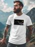 Herren T-Shirt Frontprint Wandern Berge Grafik Schriftzug Outdoor Natur Fashion Streetstyle Printshirt  Neverless®preview