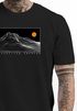 Herren T-Shirt Frontprint Wandern Berge Grafik Schriftzug Outdoor Natur Fashion Streetstyle Printshirt  Neverless®preview