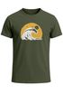 Herren T-Shirt Frontprint Welle Printshirt Maritim Meer Surfing Grafik Sommer Fashion Streetstyle Neverless®preview