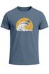 Herren T-Shirt Frontprint Welle Printshirt Maritim Meer Surfing Grafik Sommer Fashion Streetstyle Neverless®preview