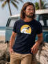 Herren T-Shirt Frontprint Welle Printshirt Maritim Meer Surfing Grafik Sommer Fashion Streetstyle Neverless®preview