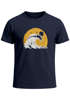 Herren T-Shirt Frontprint Welle Printshirt Maritim Meer Surfing Grafik Sommer Fashion Streetstyle Neverless®preview