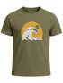 Herren T-Shirt Frontprint Welle Printshirt Maritim Meer Surfing Grafik Sommer Fashion Streetstyle Neverless®preview