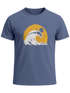 Herren T-Shirt Frontprint Welle Printshirt Maritim Meer Surfing Grafik Sommer Fashion Streetstyle Neverless®preview