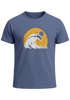 Herren T-Shirt Frontprint Welle Printshirt Maritim Meer Surfing Grafik Sommer Fashion Streetstyle Neverless®preview