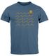 Herren T-Shirt Frontprint Wellen Sonne Meer Aufdruck Printshirt Sommer Fashion Streetstyle Neverless®preview