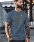 Herren T-Shirt Frontprint Wellen Sonne Meer Aufdruck Printshirt Sommer Fashion Streetstyle Neverless®preview