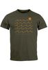 Herren T-Shirt Frontprint Wellen Sonne Meer Aufdruck Printshirt Sommer Fashion Streetstyle Neverless®preview