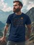 Herren T-Shirt Frontprint Wellen Sonne Meer Aufdruck Printshirt Sommer Fashion Streetstyle Neverless®preview