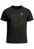 Herren T-Shirt Frontprint Wellen Sonne Meer Aufdruck Printshirt Sommer Fashion Streetstyle Neverless®preview