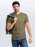 Herren T-Shirt Frontprint Wellen Sonne Meer Aufdruck Printshirt Sommer Fashion Streetstyle Neverless®preview