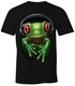Herren T-Shirt - Frosch Frog DJ Kopfhörer - Comfort Fit MoonWorks®preview